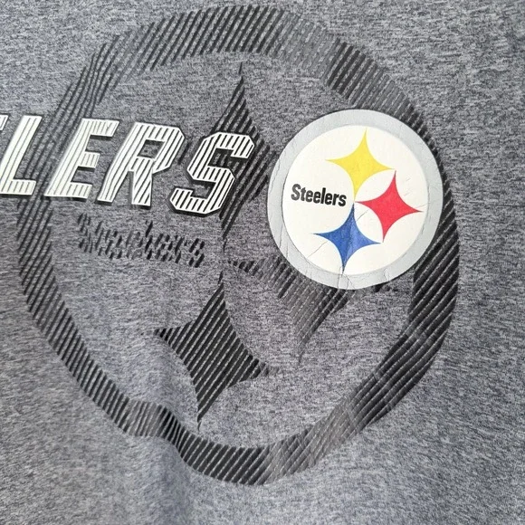 NFL Team Apparel Pittsburgh Steelers TX3 Cool Gray SS T Shirt Size M. - Picture 2 of 6